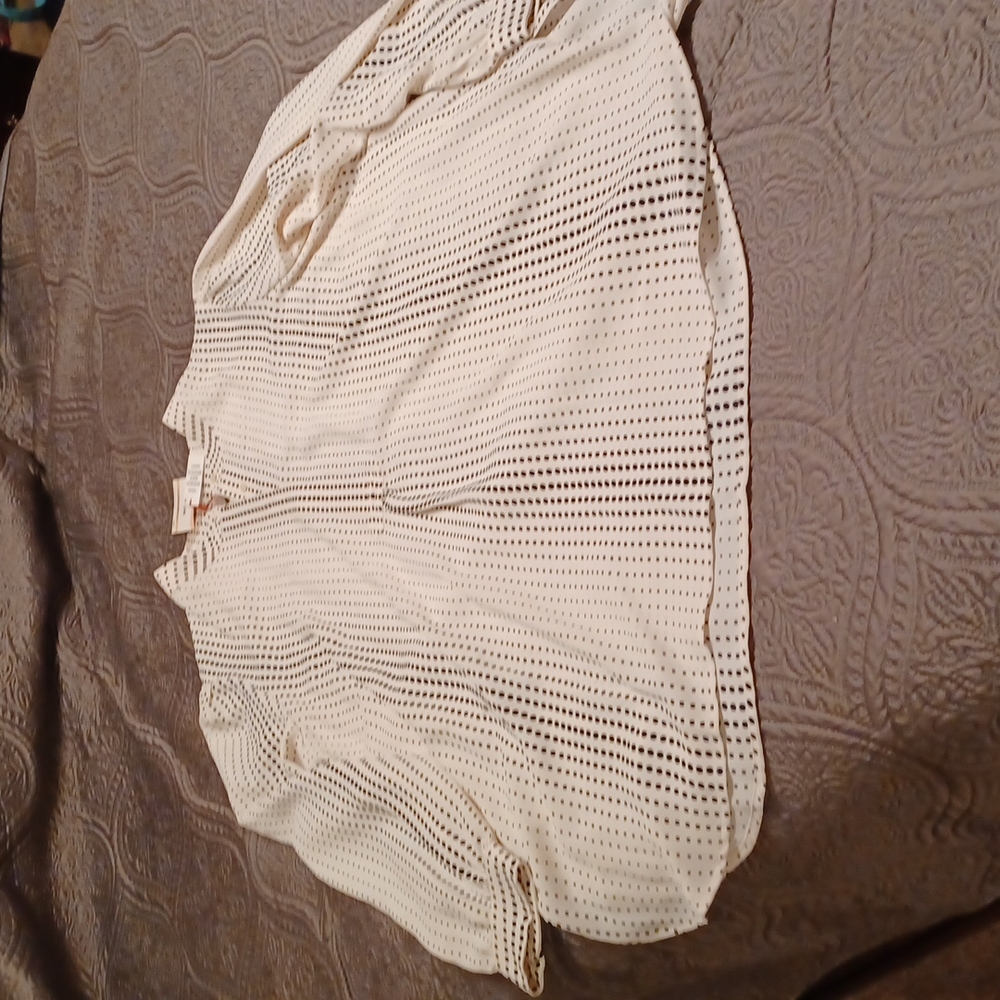 NWT Anne Klein 2x white and black blouse